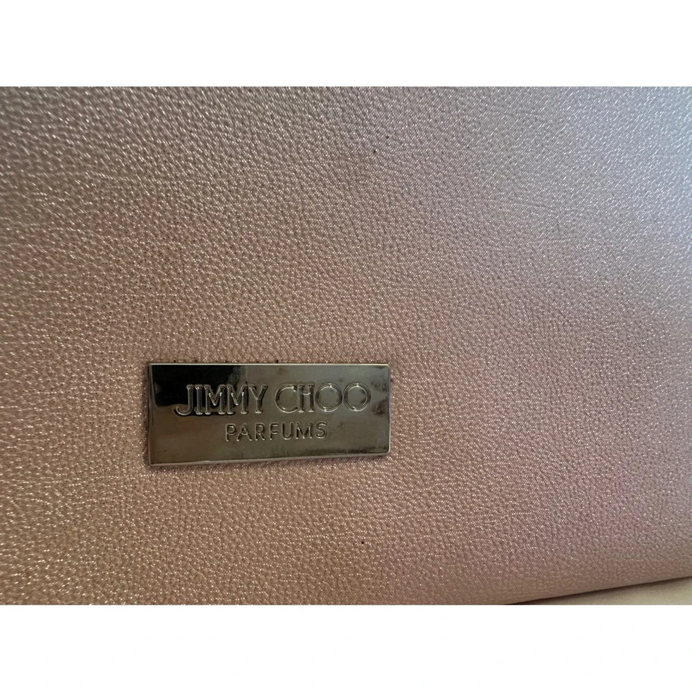 Jimmy Choo Parfums‎ Rose Gold Metallic Cosmetic Makeup Bag Pouch